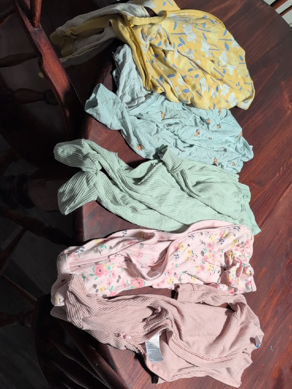 Kids' Mixed Color Pajama Set - Pink, Green, Yellow, Blue, Tan